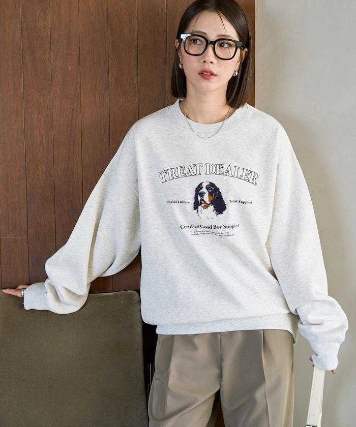 毛圈繡狗狗&貓咪衛衣套頭衫