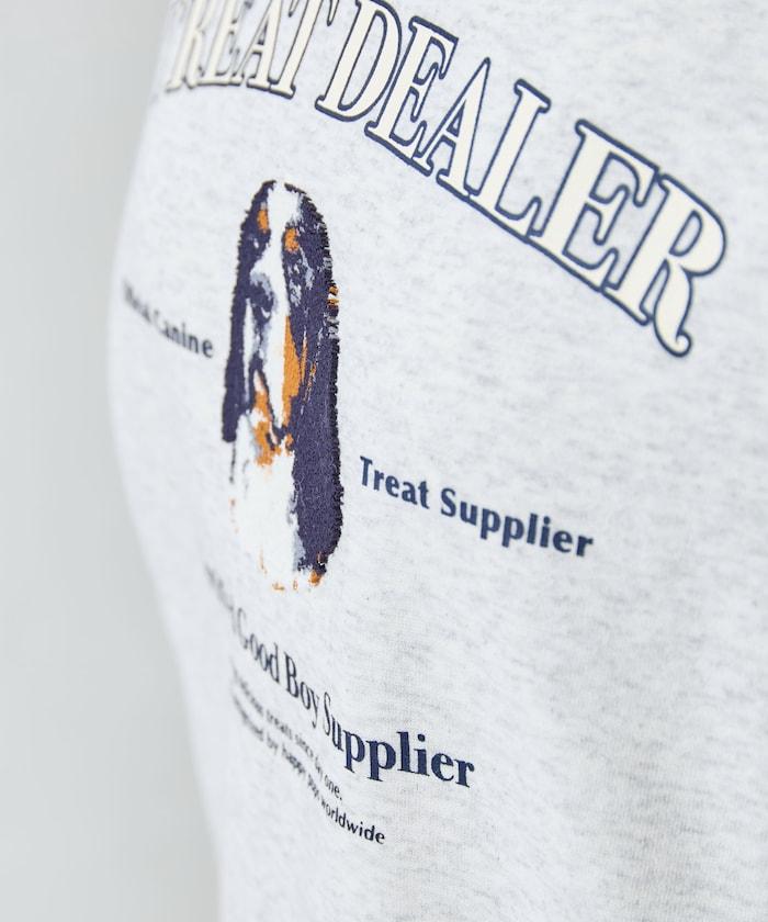 毛圈繡狗狗&貓咪衛衣套頭衫