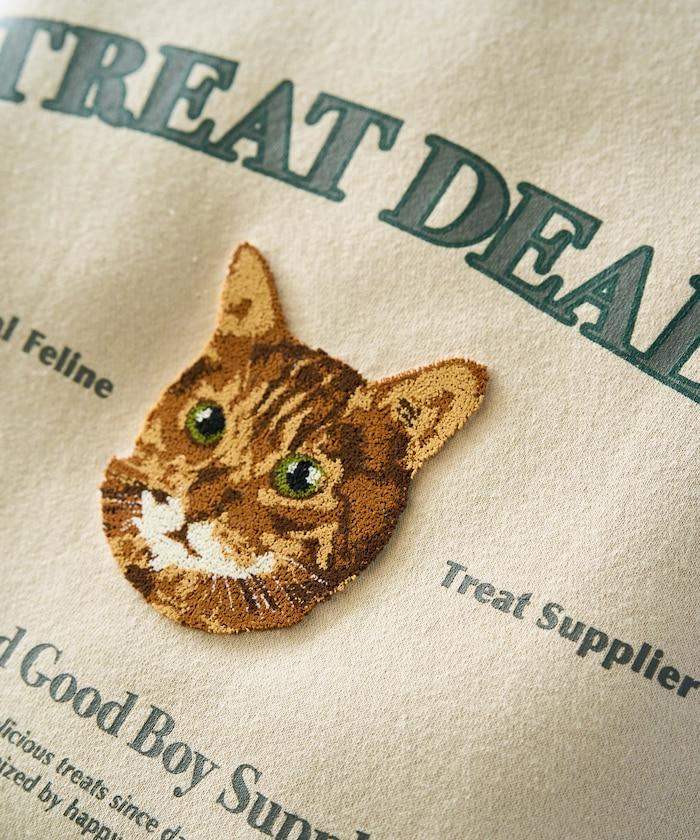 毛圈繡狗狗&貓咪衛衣套頭衫