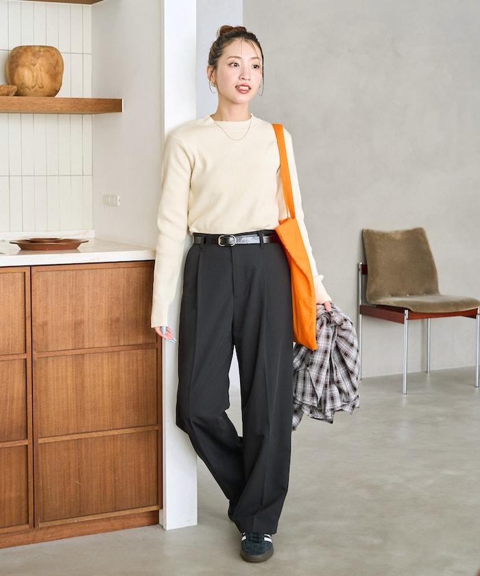 吸溼發熱羅紋圓領針織套頭衫