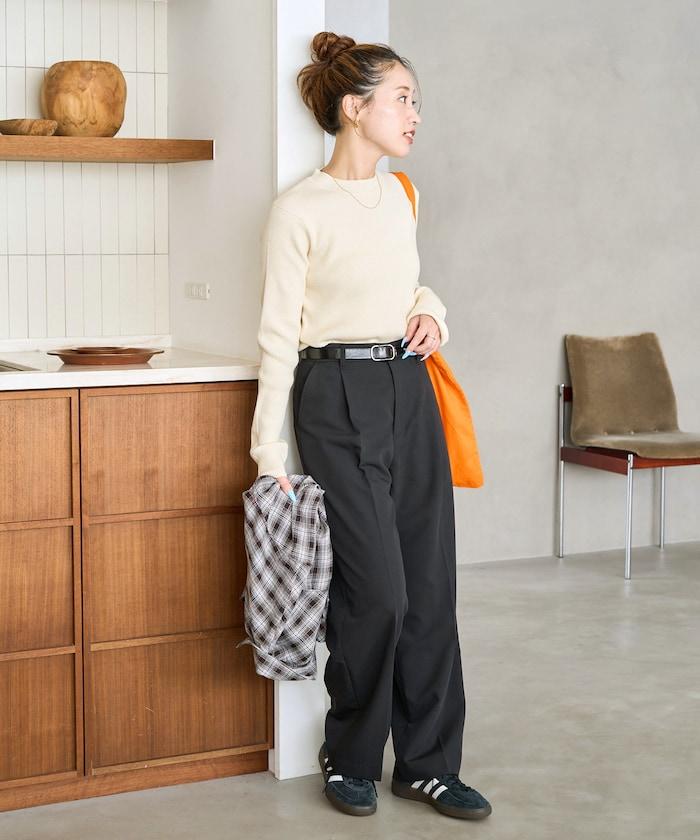 吸溼發熱羅紋圓領針織套頭衫