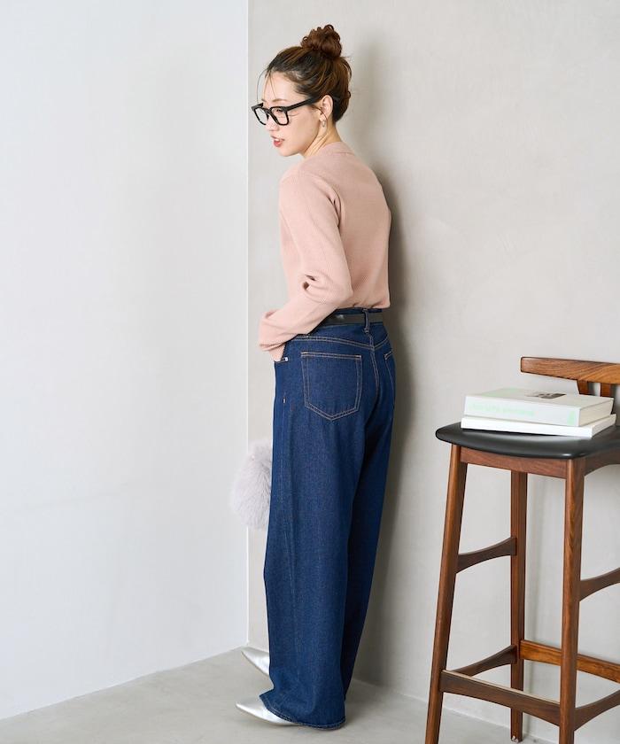 吸溼發熱羅紋圓領針織套頭衫