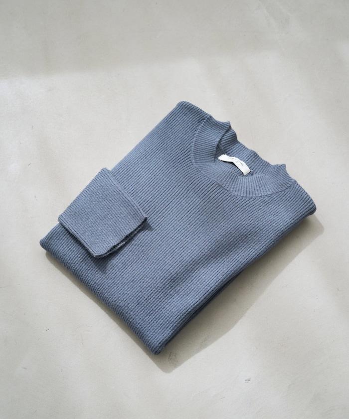吸溼發熱羅紋圓領針織套頭衫