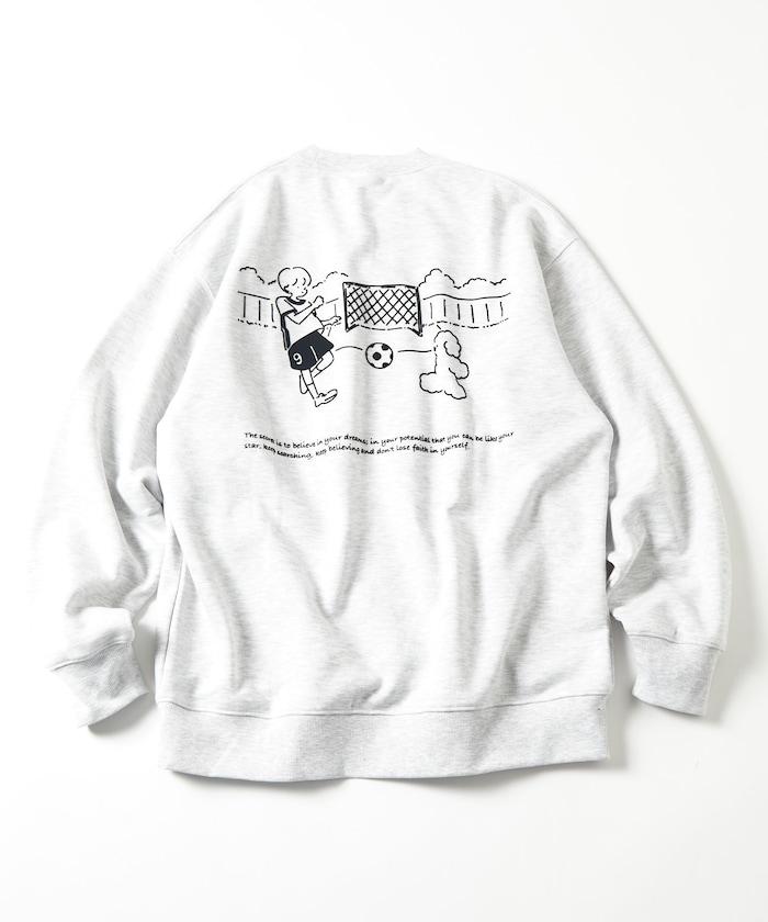 tombonia 聯名 足球主題 背部印花 圓領衛衣