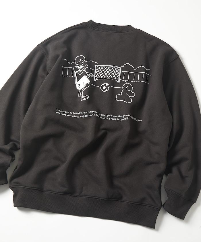 tombonia 聯名 足球主題 背部印花 圓領衛衣