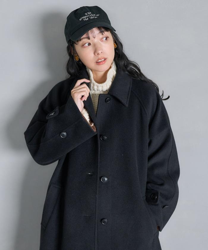 <有小個子尺碼>羊毛長款大衣