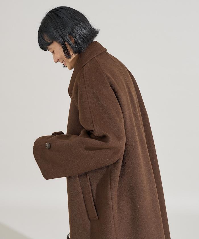 <有小個子尺碼>羊毛長款大衣