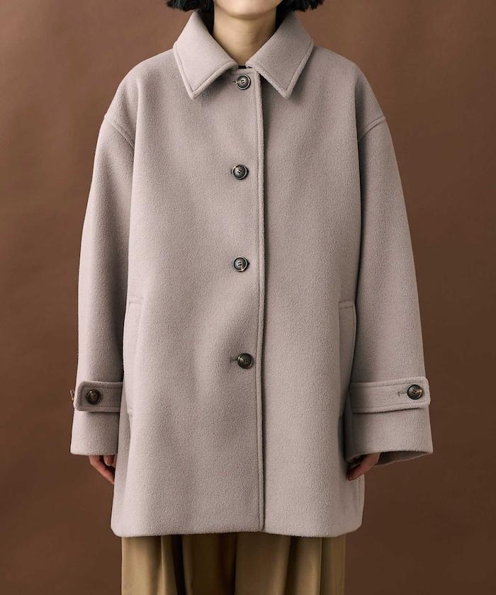 海狸毛中長款大衣/夾克大衣