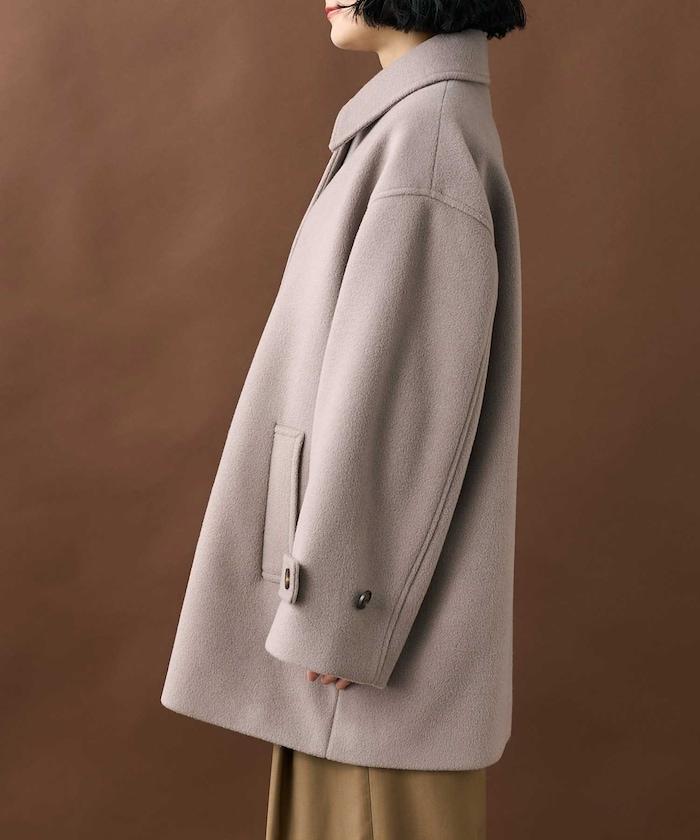 海狸毛中長款大衣/夾克大衣