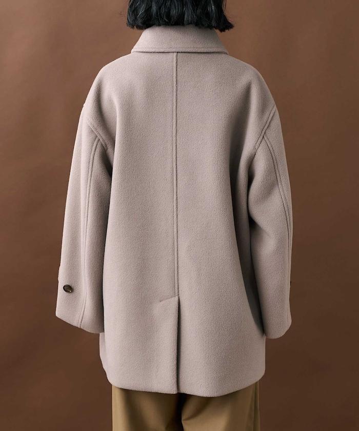 海狸毛中長款大衣/夾克大衣