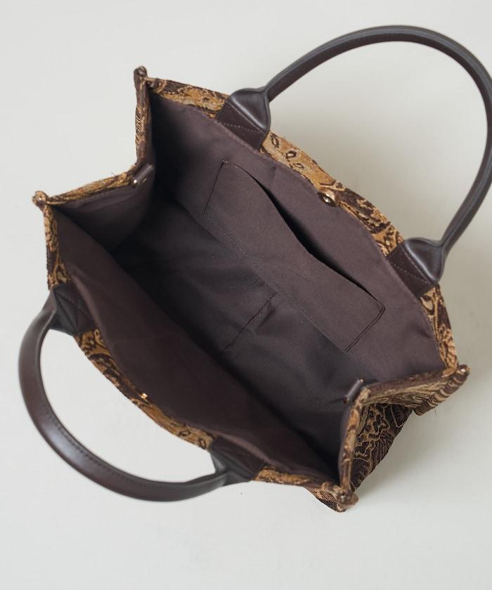 2WAY佩斯利提花托特包