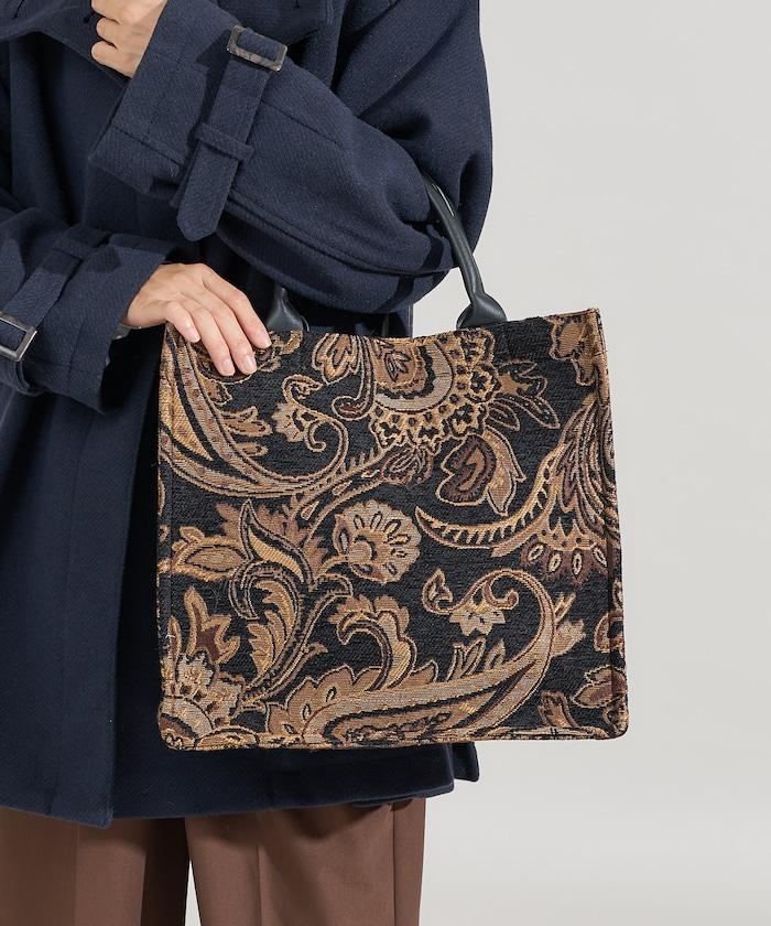 2WAY佩斯利提花托特包