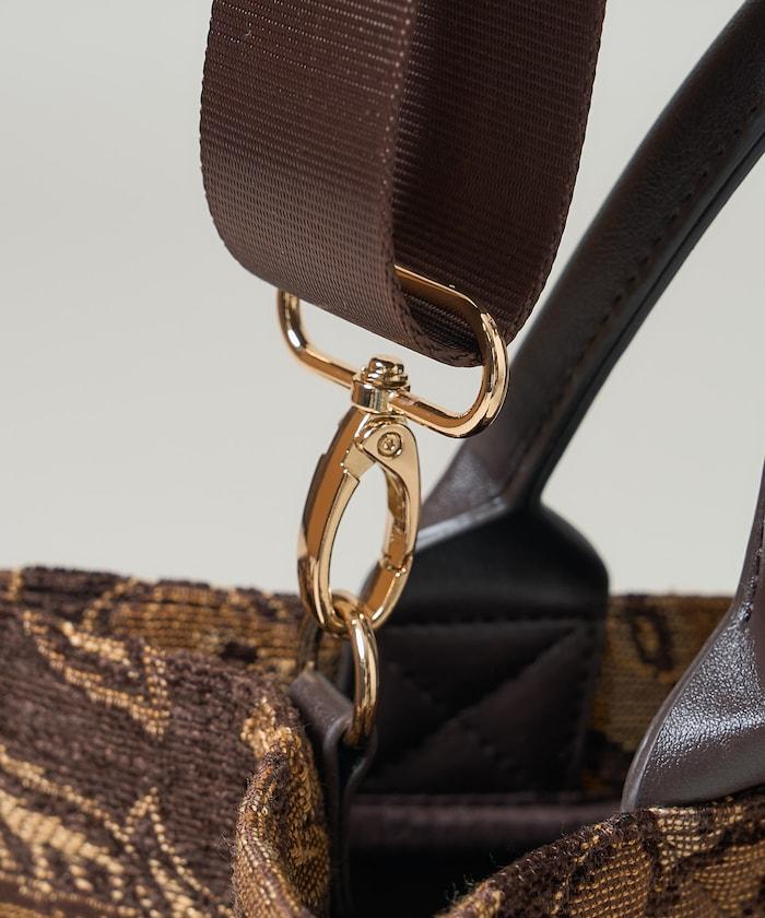 2WAY佩斯利提花托特包