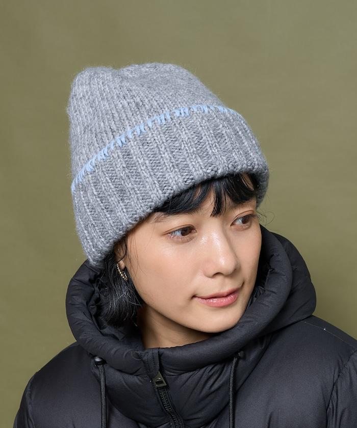 拼色毛毯縫線針織帽