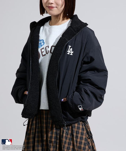 MLB可雙面穿羊羔絨夾克