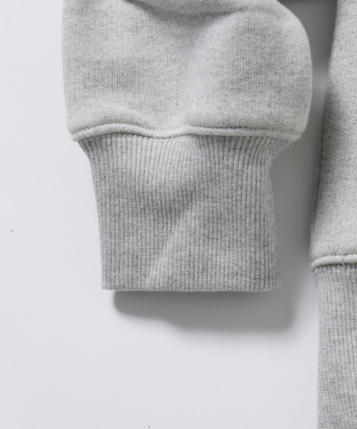 COMFORT HEATHER 復古風格內刷毛插肩圓領衛衣