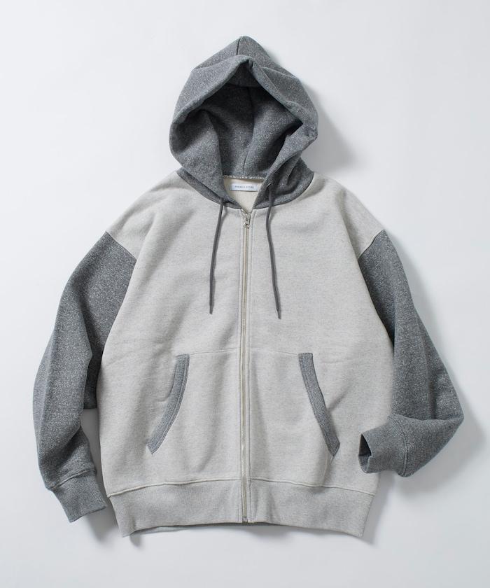 COMFORT HEATHER 復古風格 內刷毛 拉鍊連帽衛衣