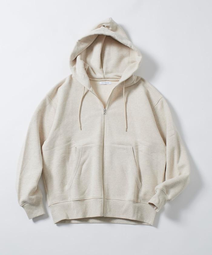 COMFORT HEATHER 復古風格 內刷毛 拉鍊連帽衛衣