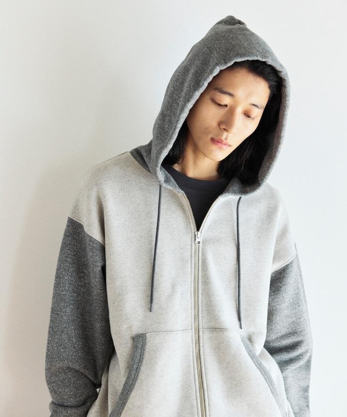 COMFORT HEATHER 復古風格 內刷毛 拉鍊連帽衛衣