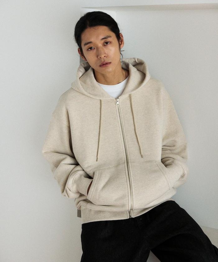 COMFORT HEATHER 復古風格 內刷毛 拉鍊連帽衛衣