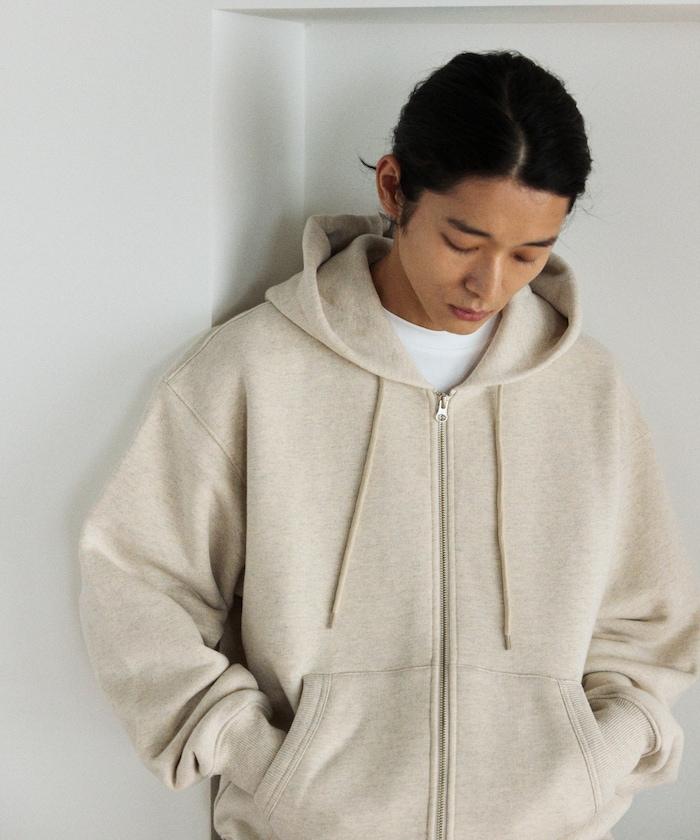 COMFORT HEATHER 復古風格 內刷毛 拉鍊連帽衛衣