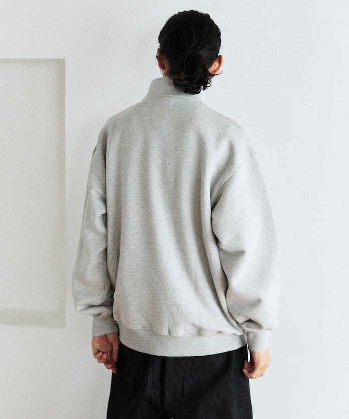 COMFORT HEATHER 復古風格加絨半拉鍊衛衣