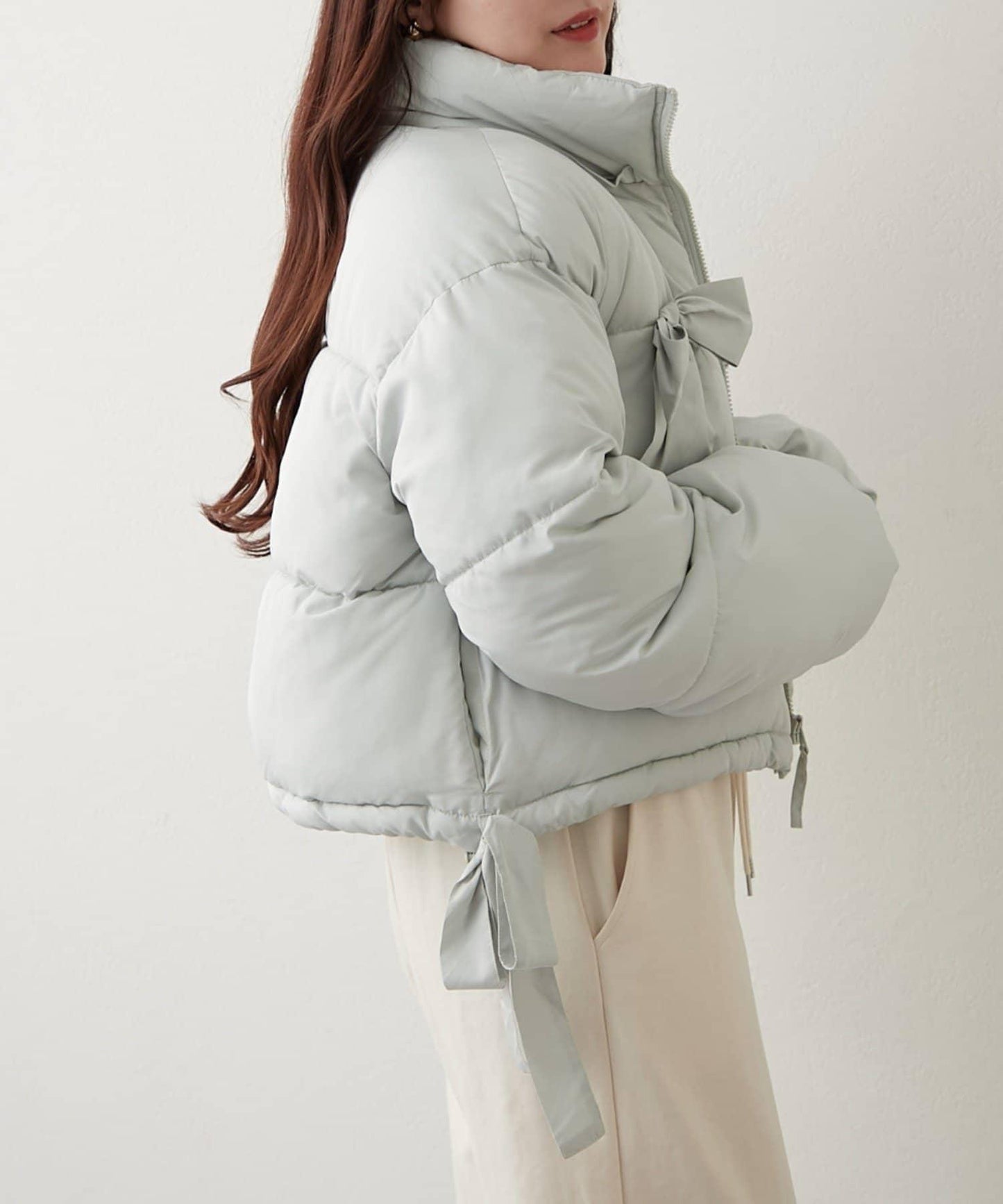 冬季保暖可拆卸蝴蝶結棉服【RMAF】