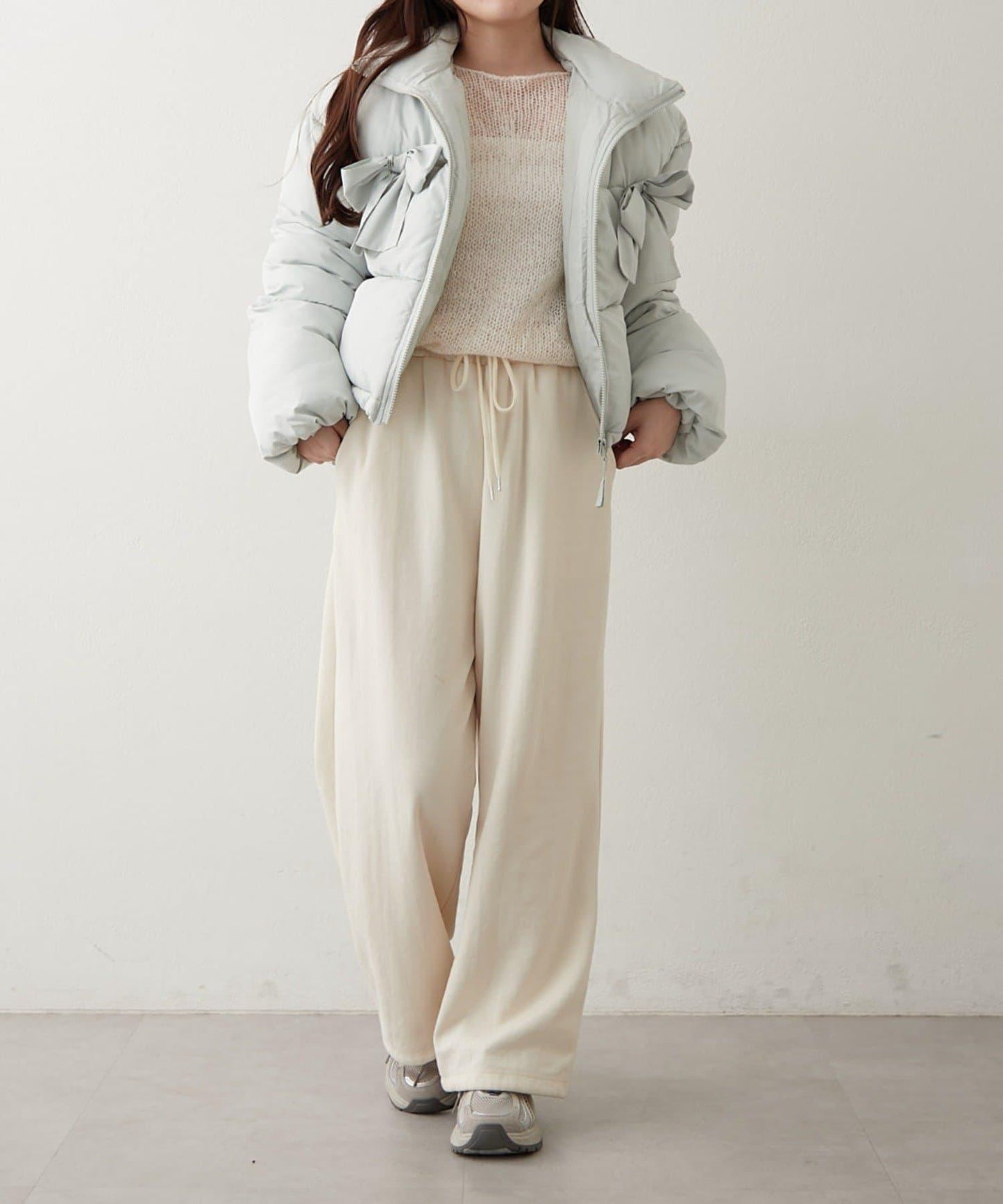 冬季保暖可拆卸蝴蝶結棉服【RMAF】