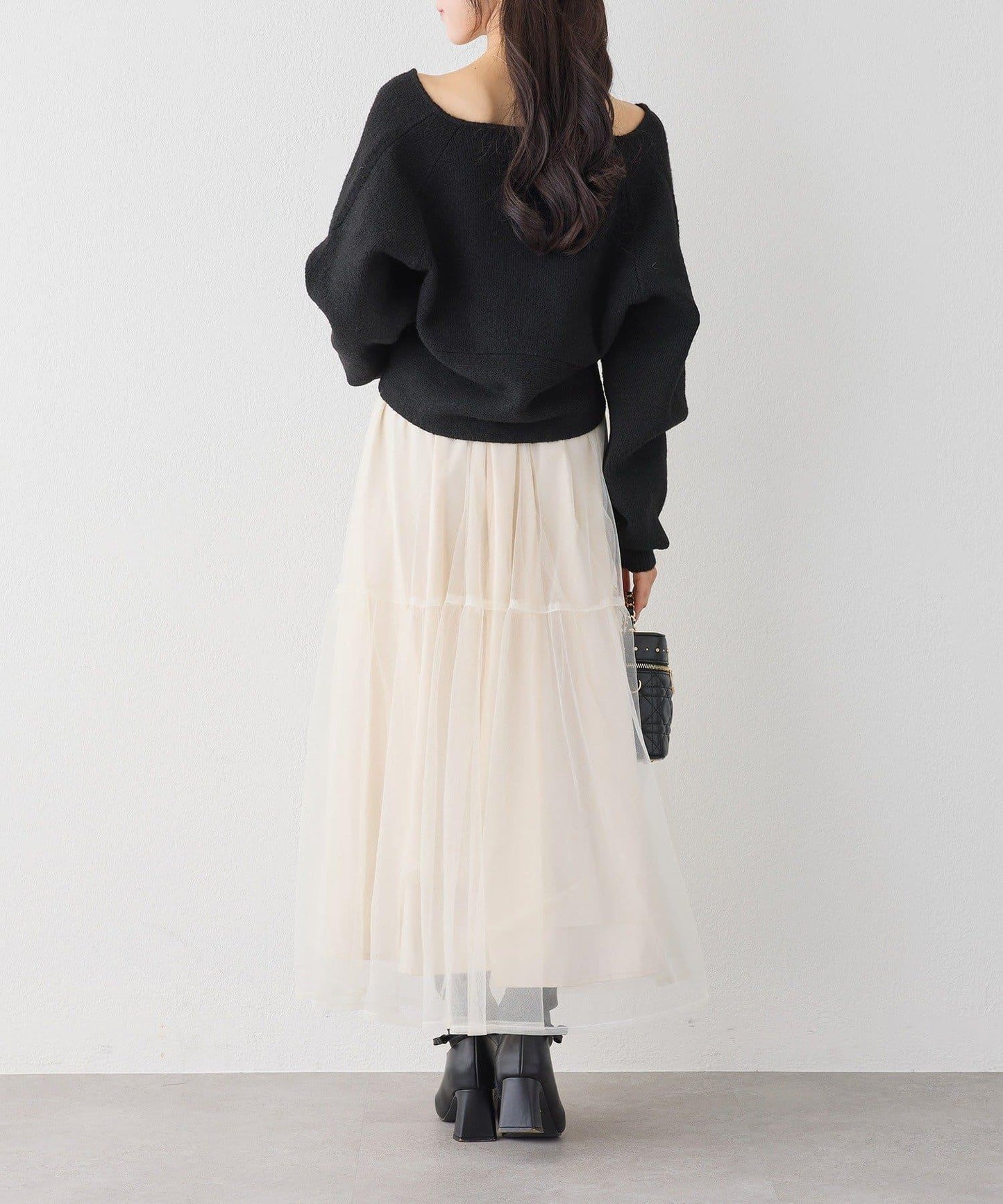 【套裝促銷商品】交叉針織&側邊繫帶吊帶連衣裙套裝