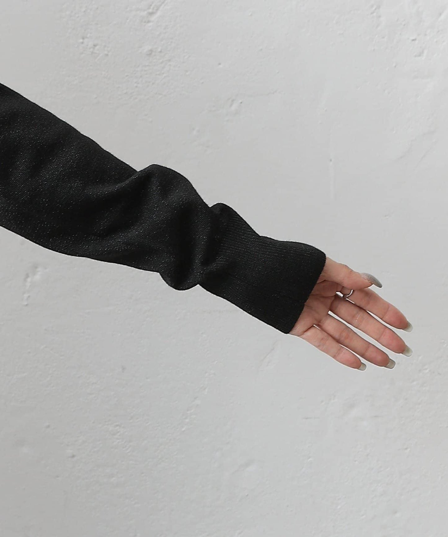 亮片圓領針織上衣