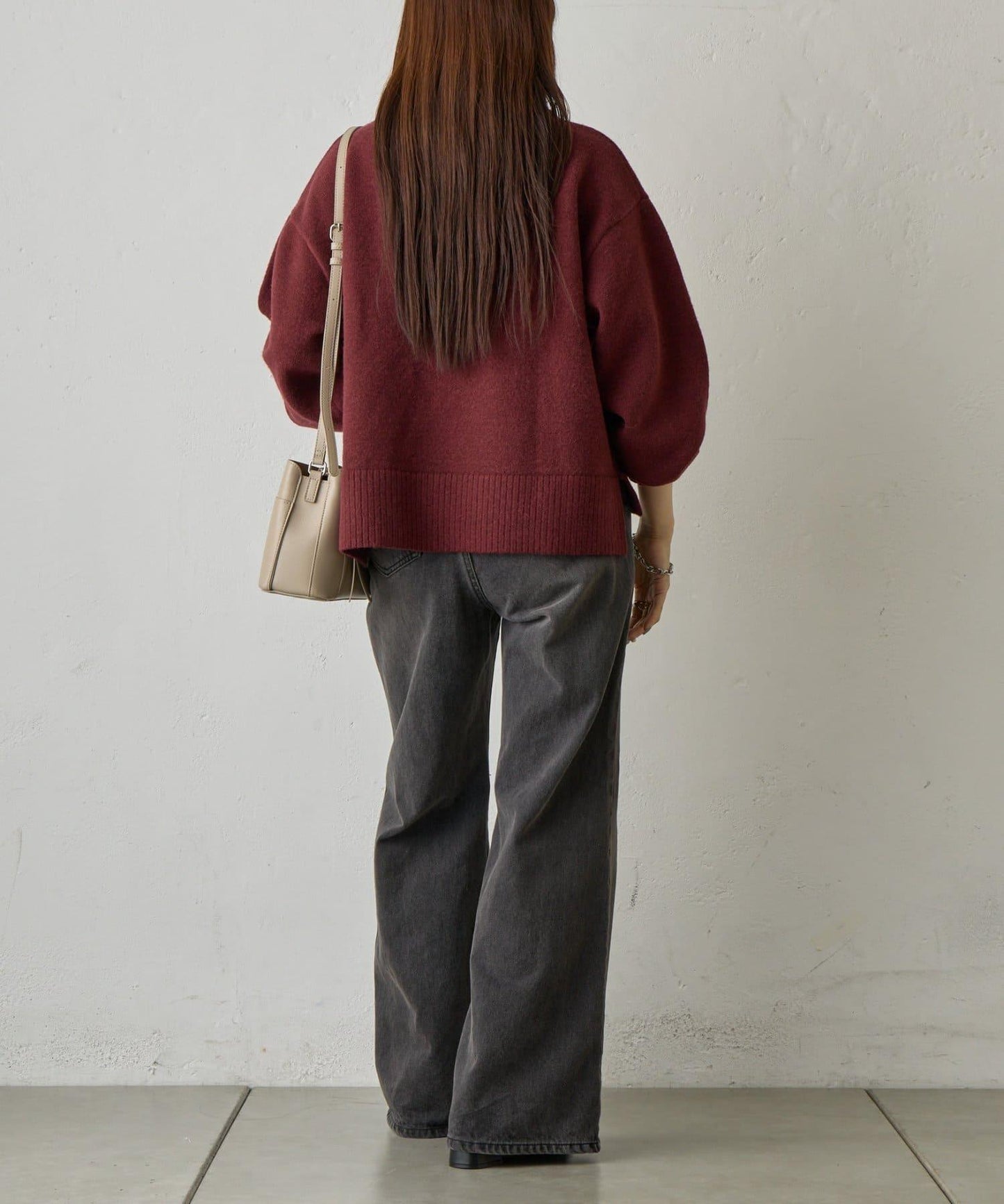 寬鬆柔軟高領針織衫