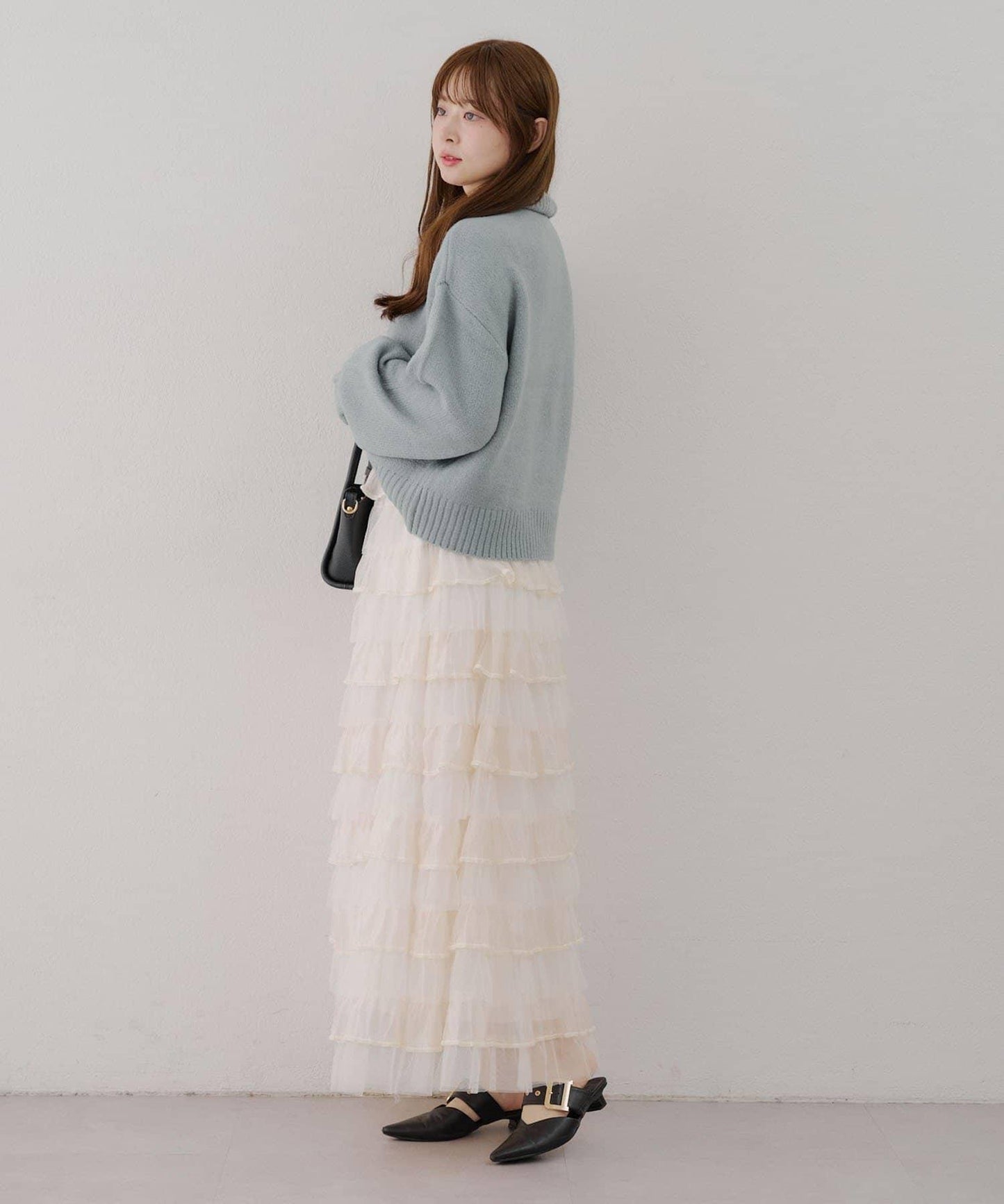 柔軟觸感仿犛牛絨半拉鍊針織衫