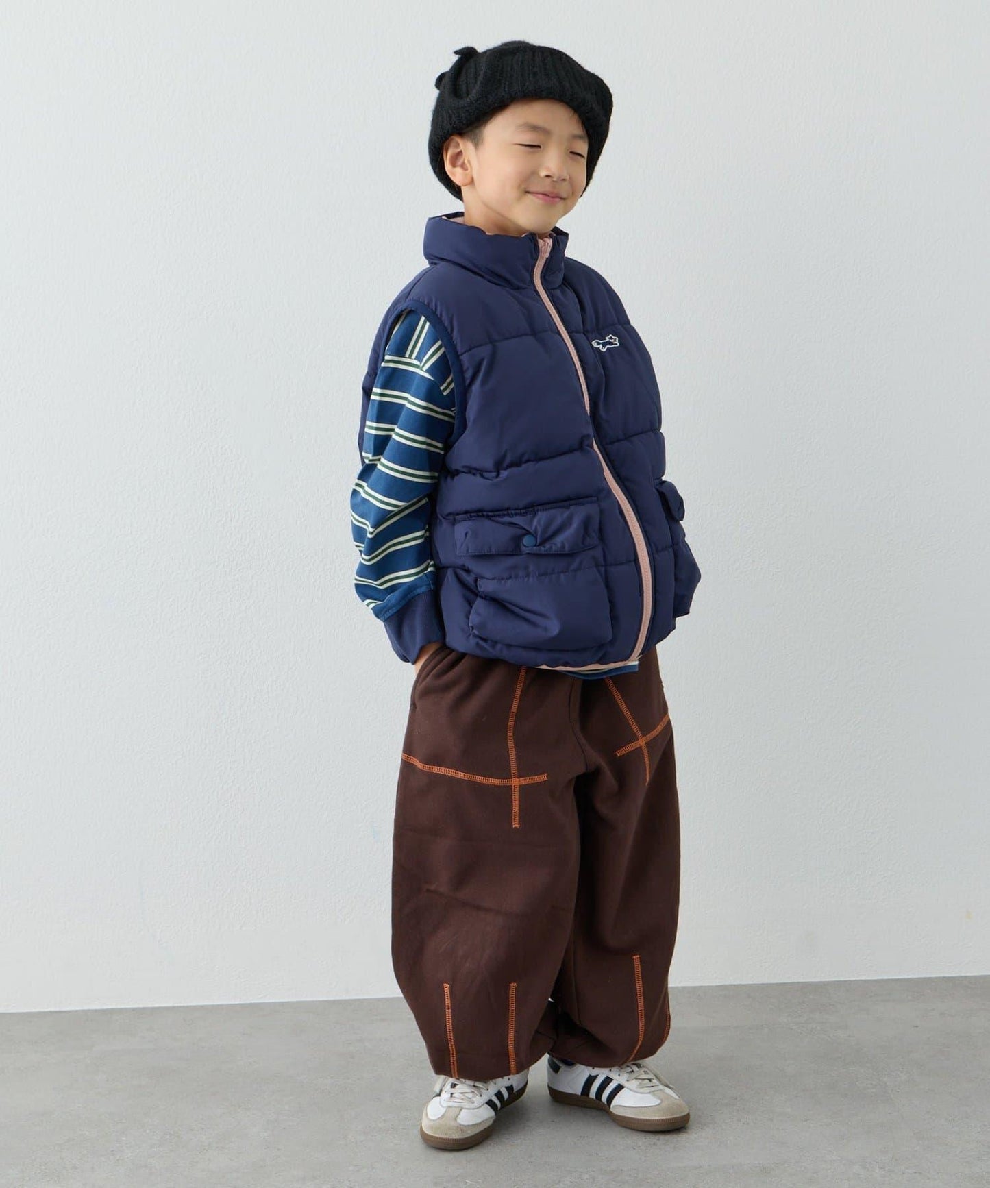 【KIDS】帶耳朵兩用針織帽
