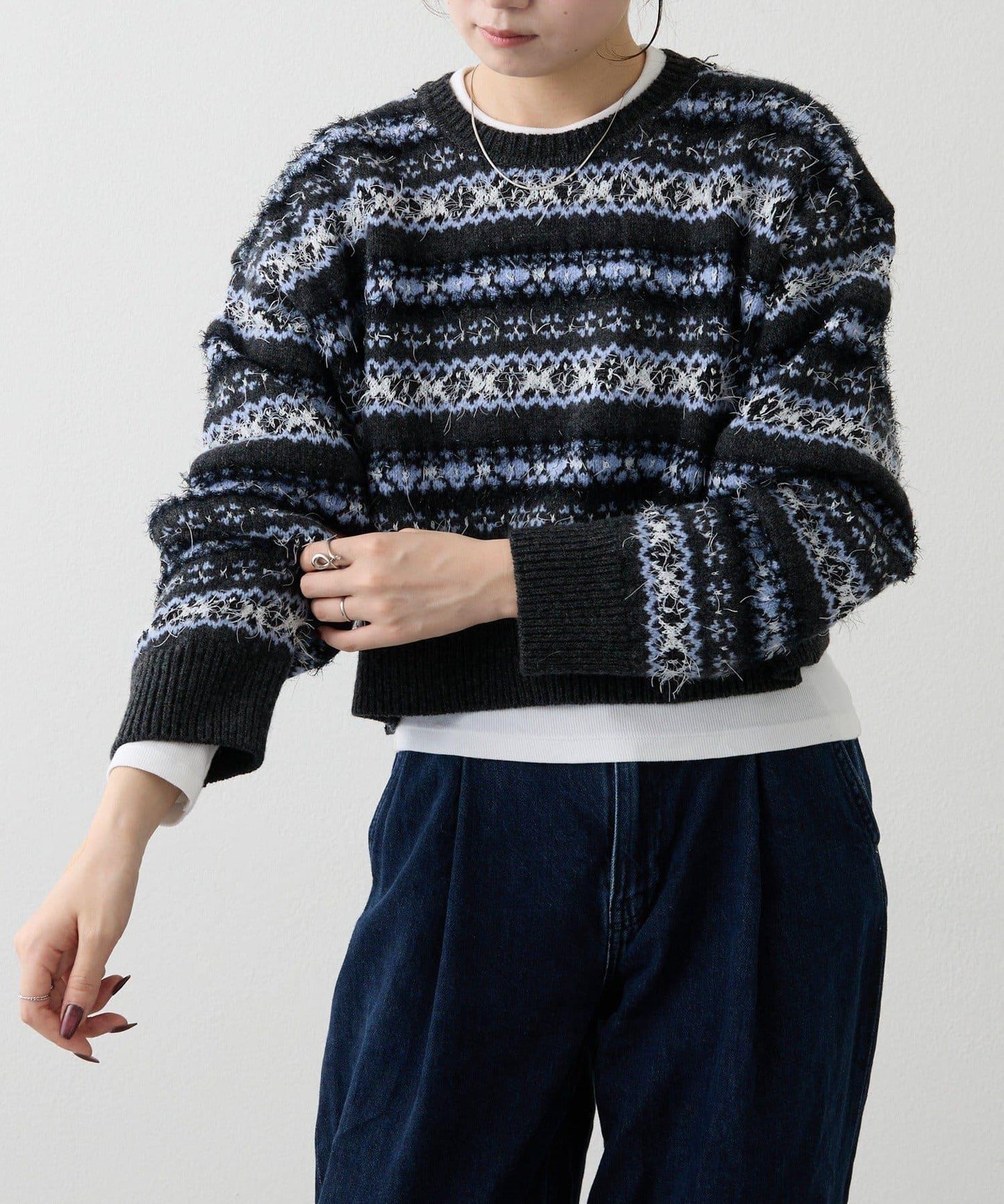 費爾島短款針織衫