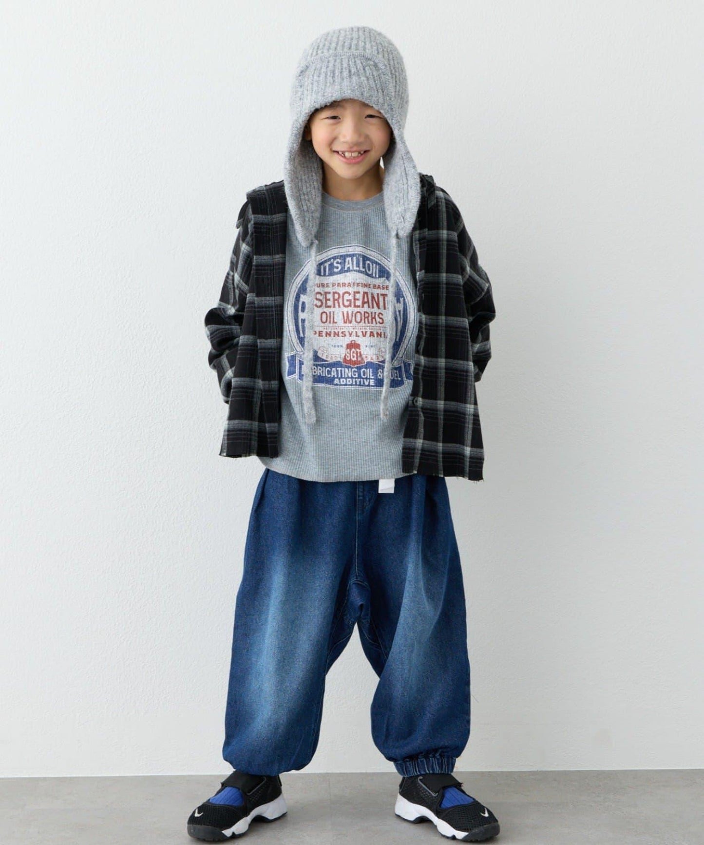 【KIDS】帶耳朵兩用針織帽