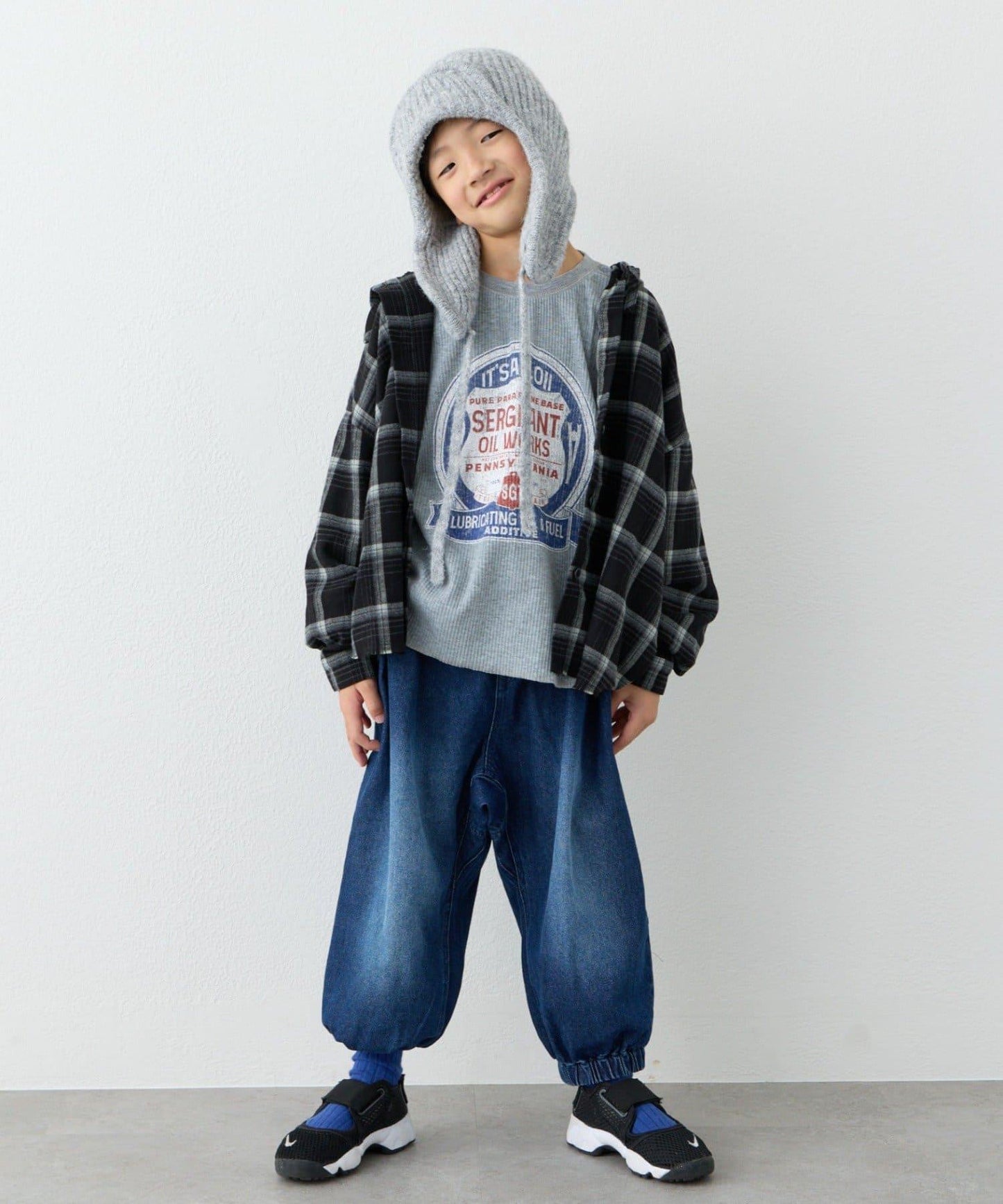 【KIDS】帶耳朵兩用針織帽