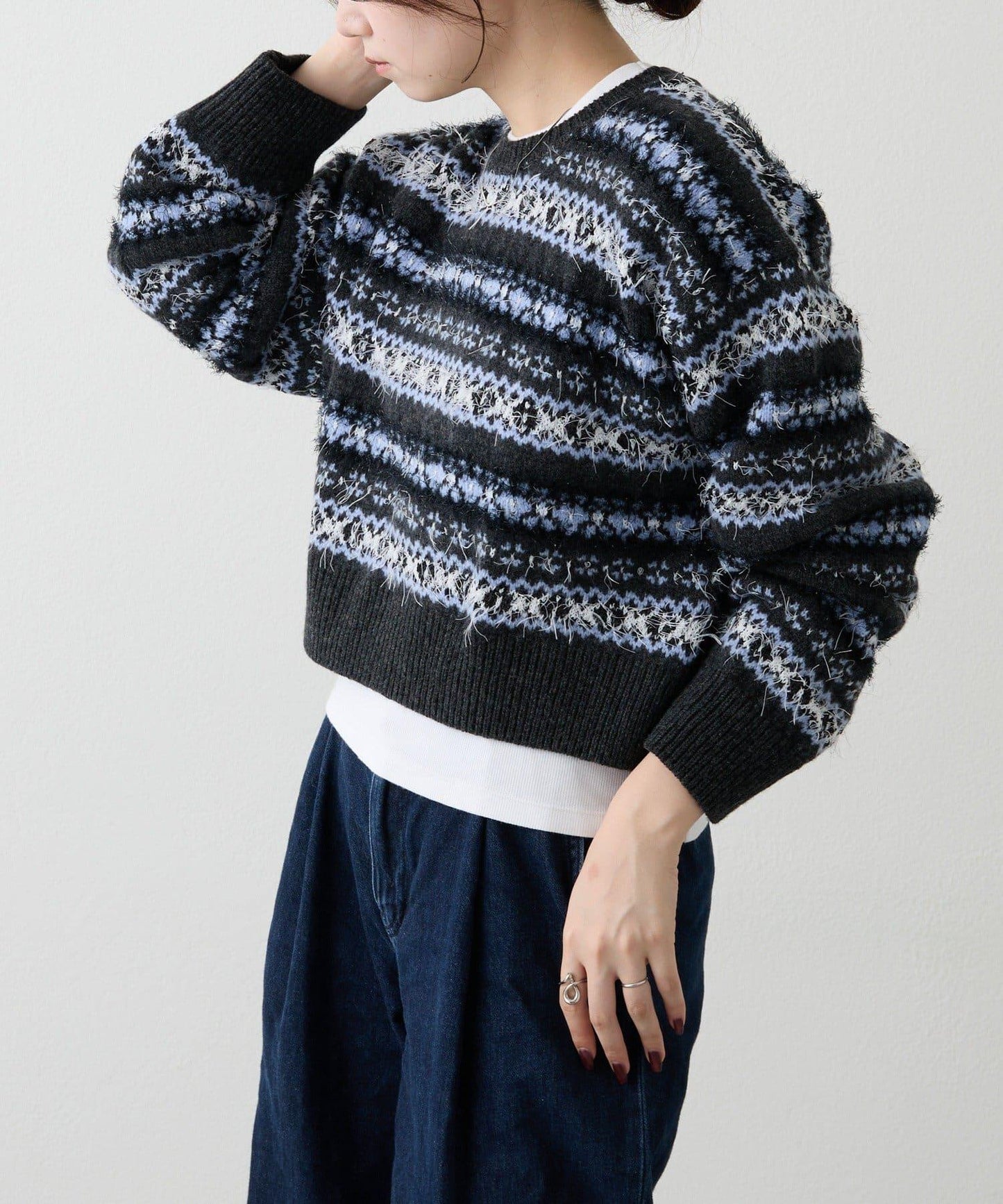 費爾島短款針織衫