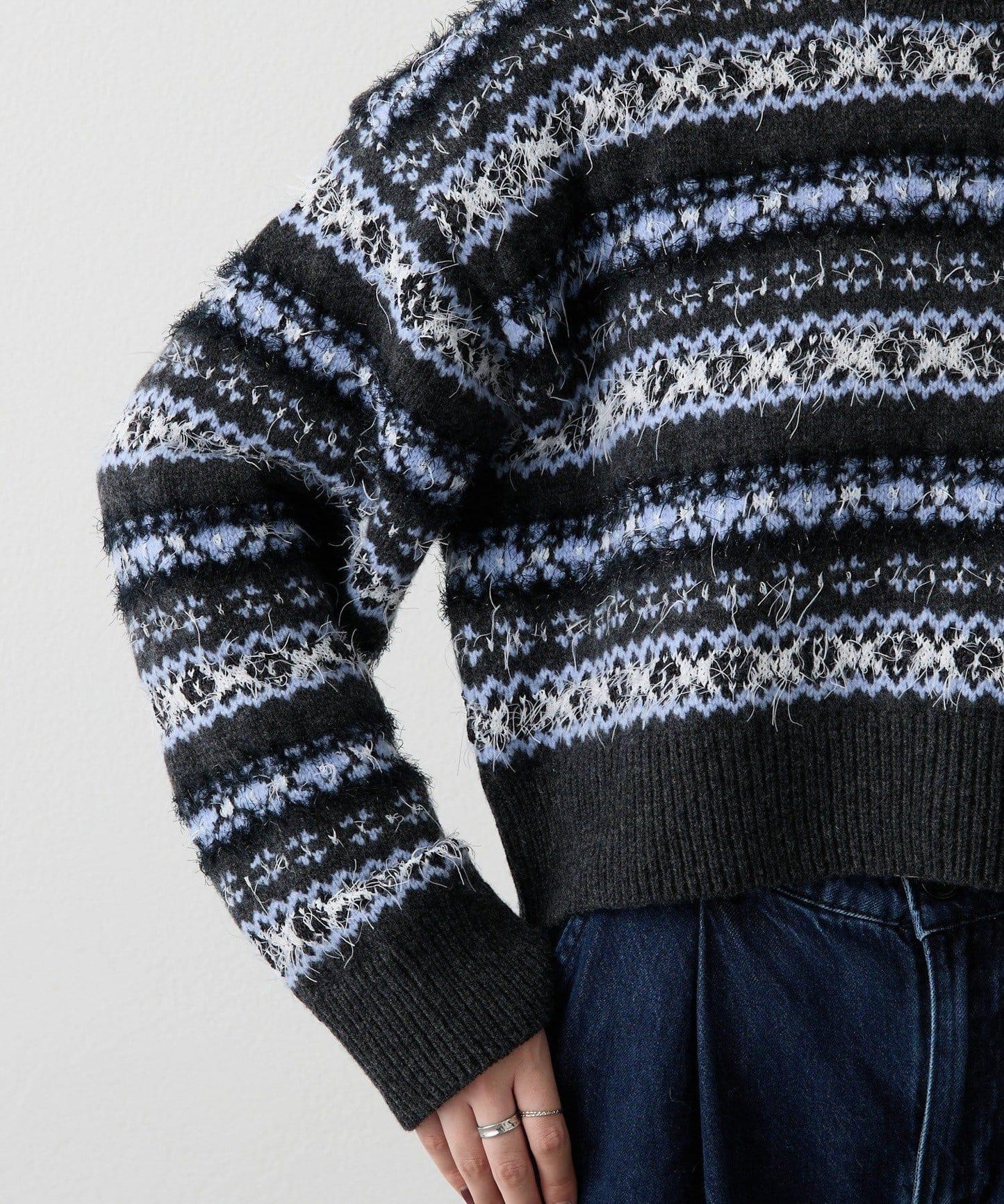 費爾島短款針織衫