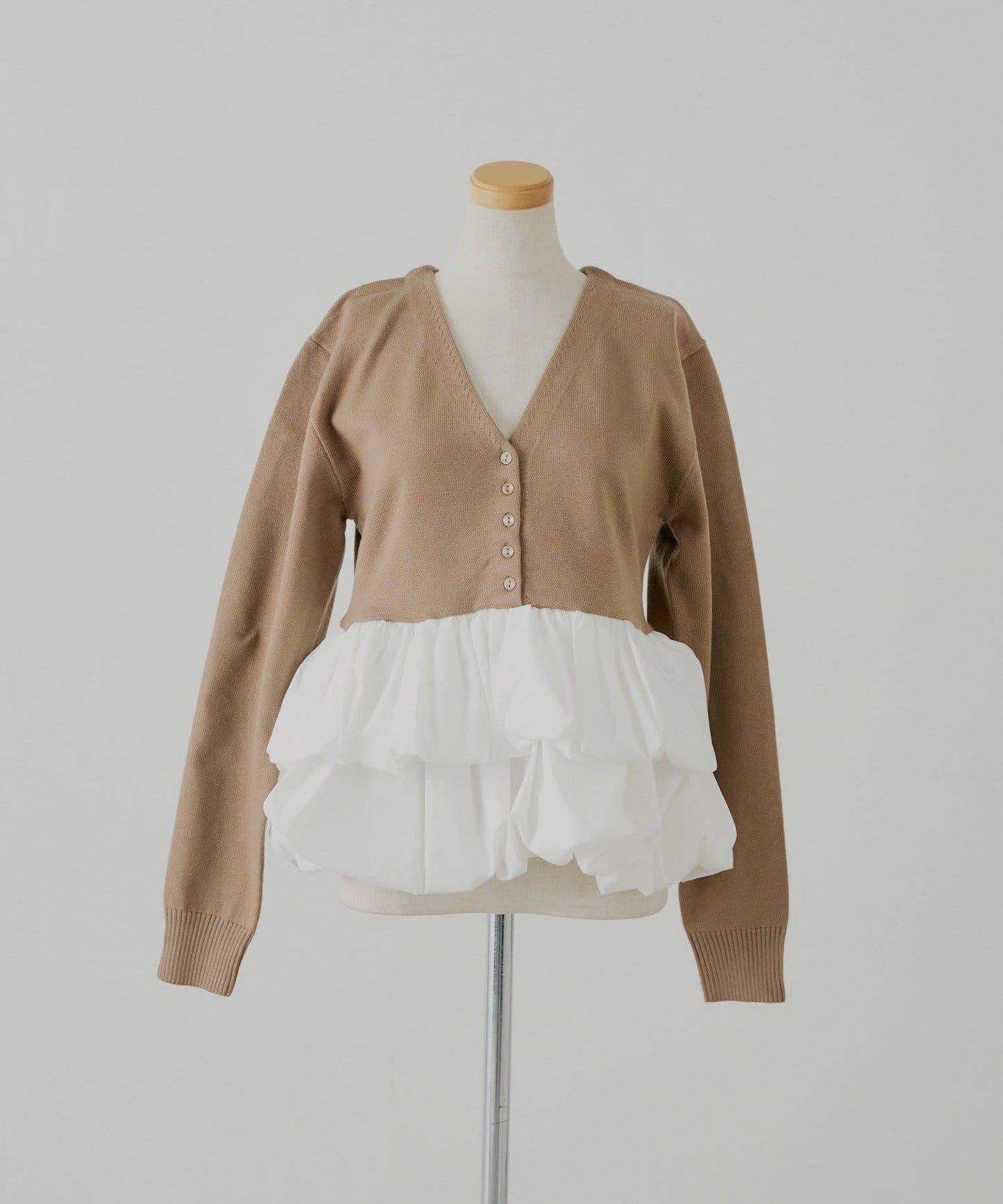 【SALON by Chico】荷葉邊拼接長款上衣