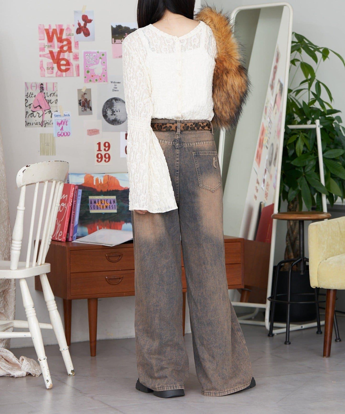 【neutral by ciaopanic】復古風寬鬆牛仔褲