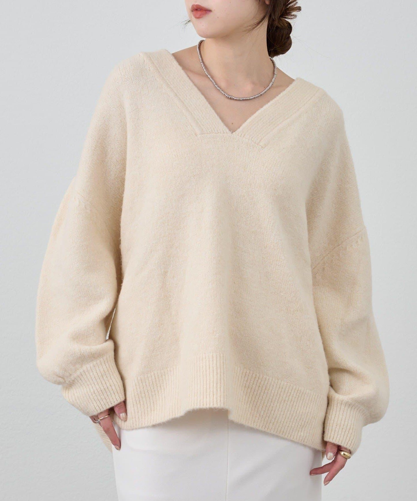 《@kanako_iki聯名配色》波浪領針織衫