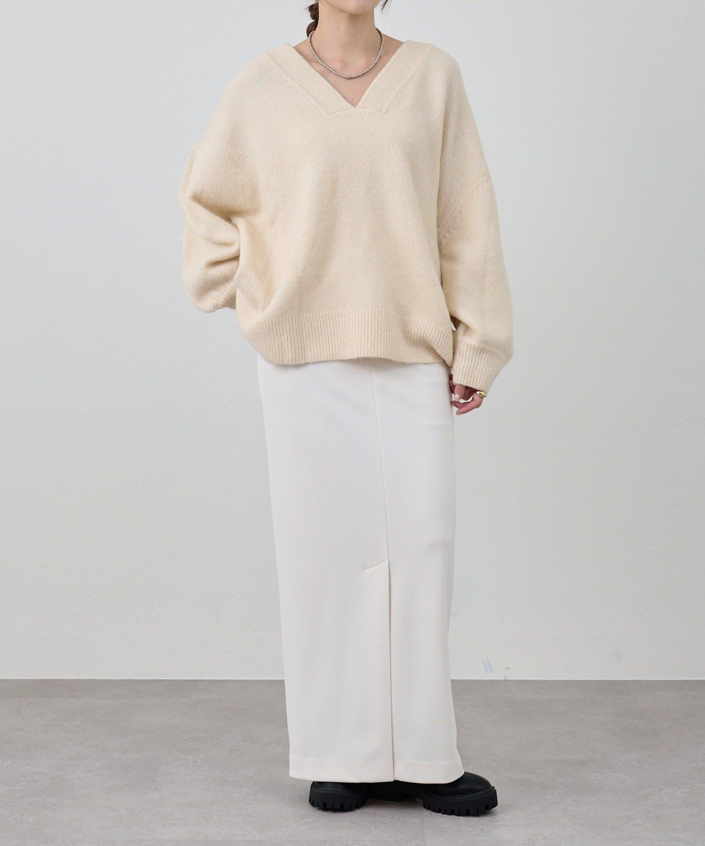 《@kanako_iki聯名配色》波浪領針織衫