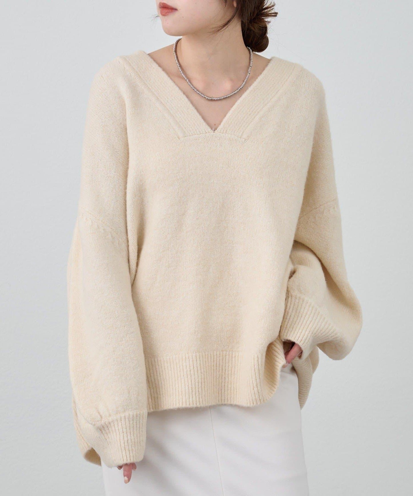 《@kanako_iki聯名配色》波浪領針織衫