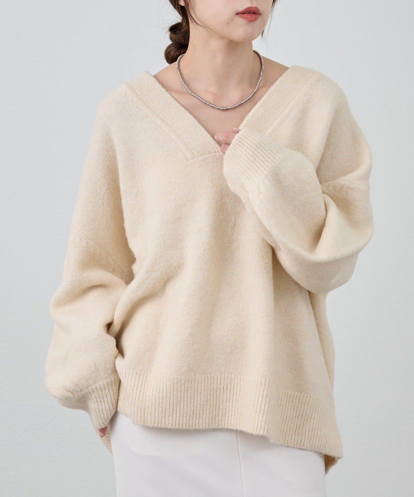 《@kanako_iki聯名配色》波浪領針織衫