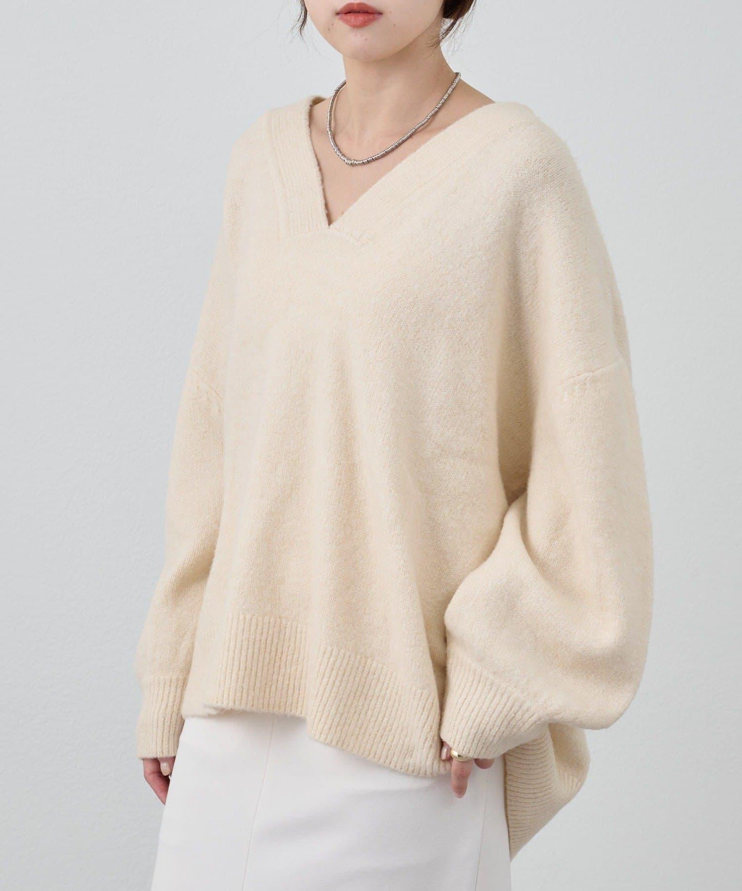 《@kanako_iki聯名配色》波浪領針織衫