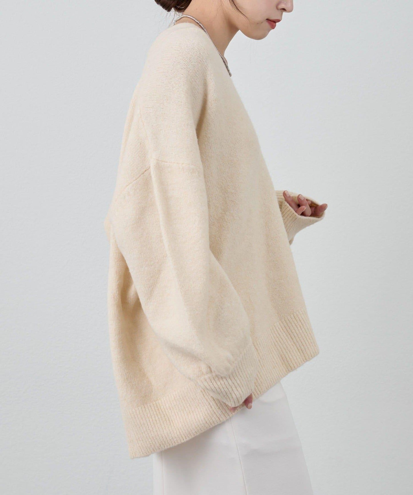 《@kanako_iki聯名配色》波浪領針織衫