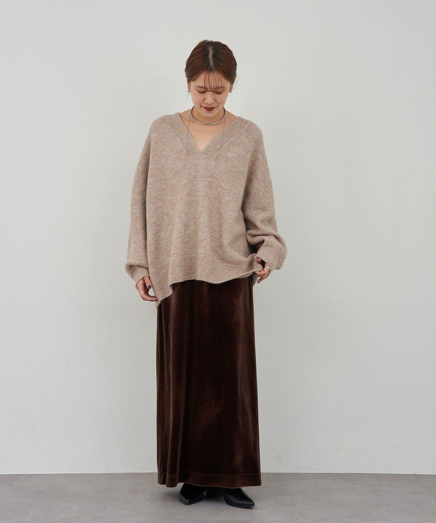 《@kanako_iki聯名配色》波浪領針織衫