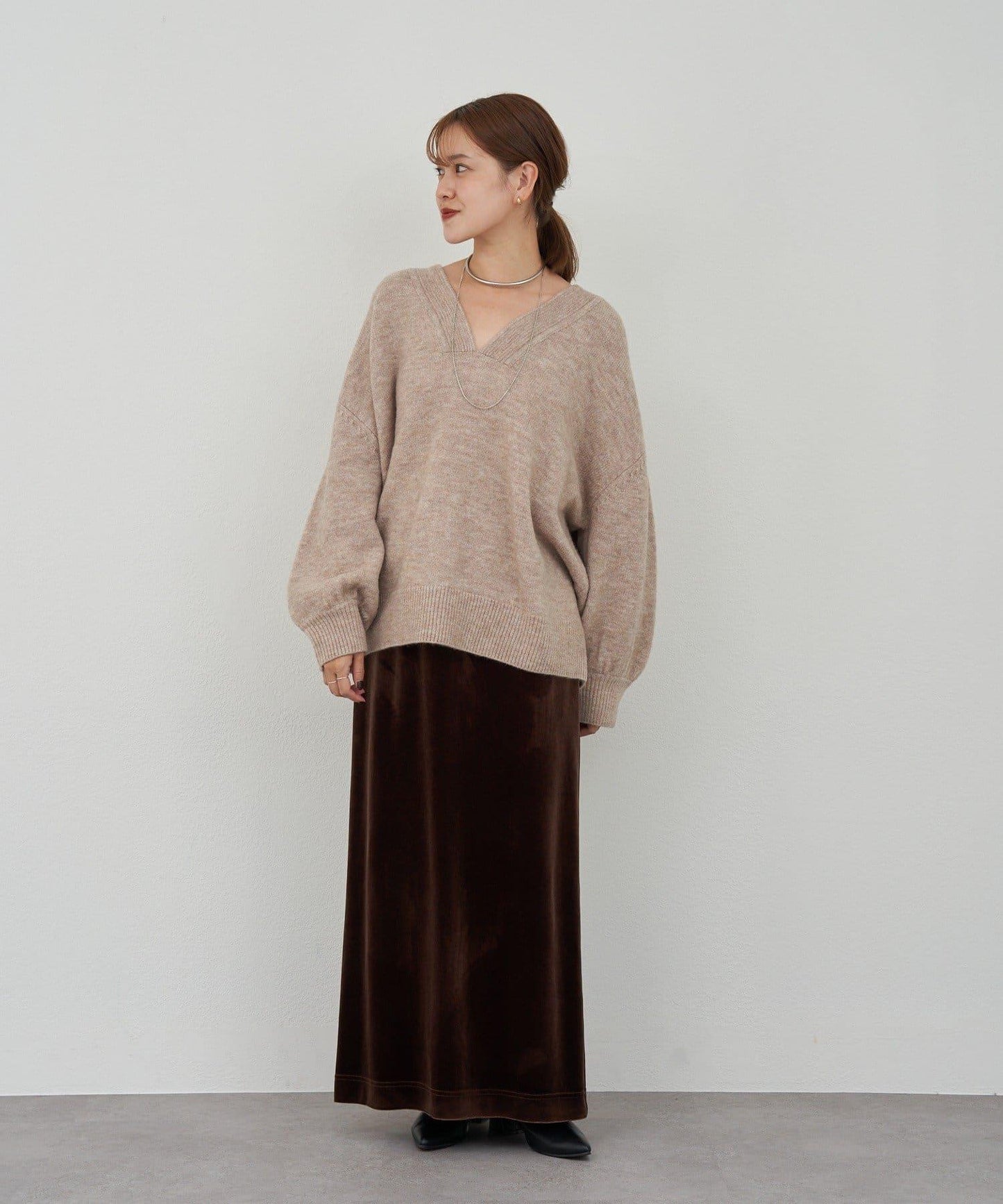 《@kanako_iki聯名配色》波浪領針織衫