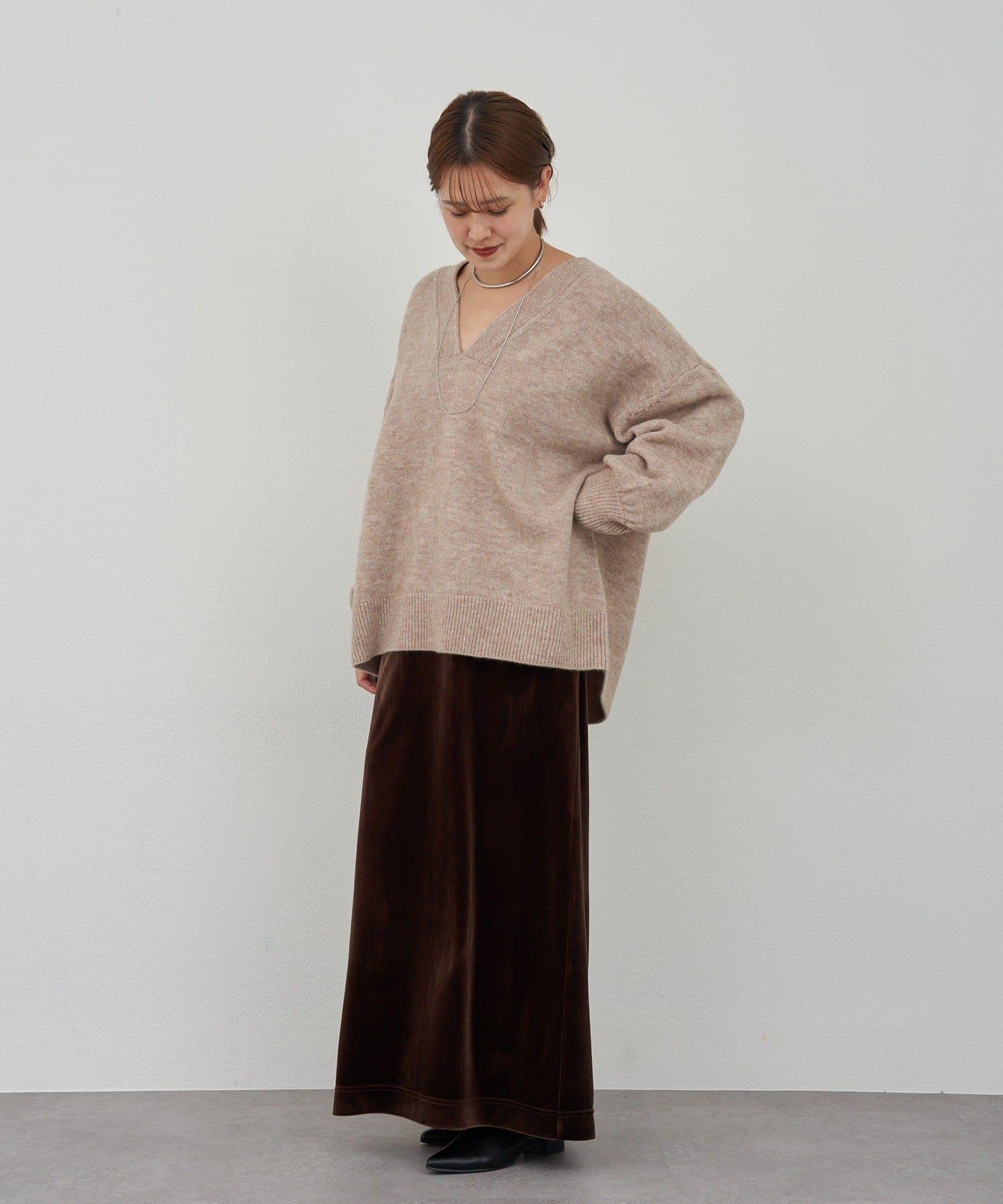 《@kanako_iki聯名配色》波浪領針織衫