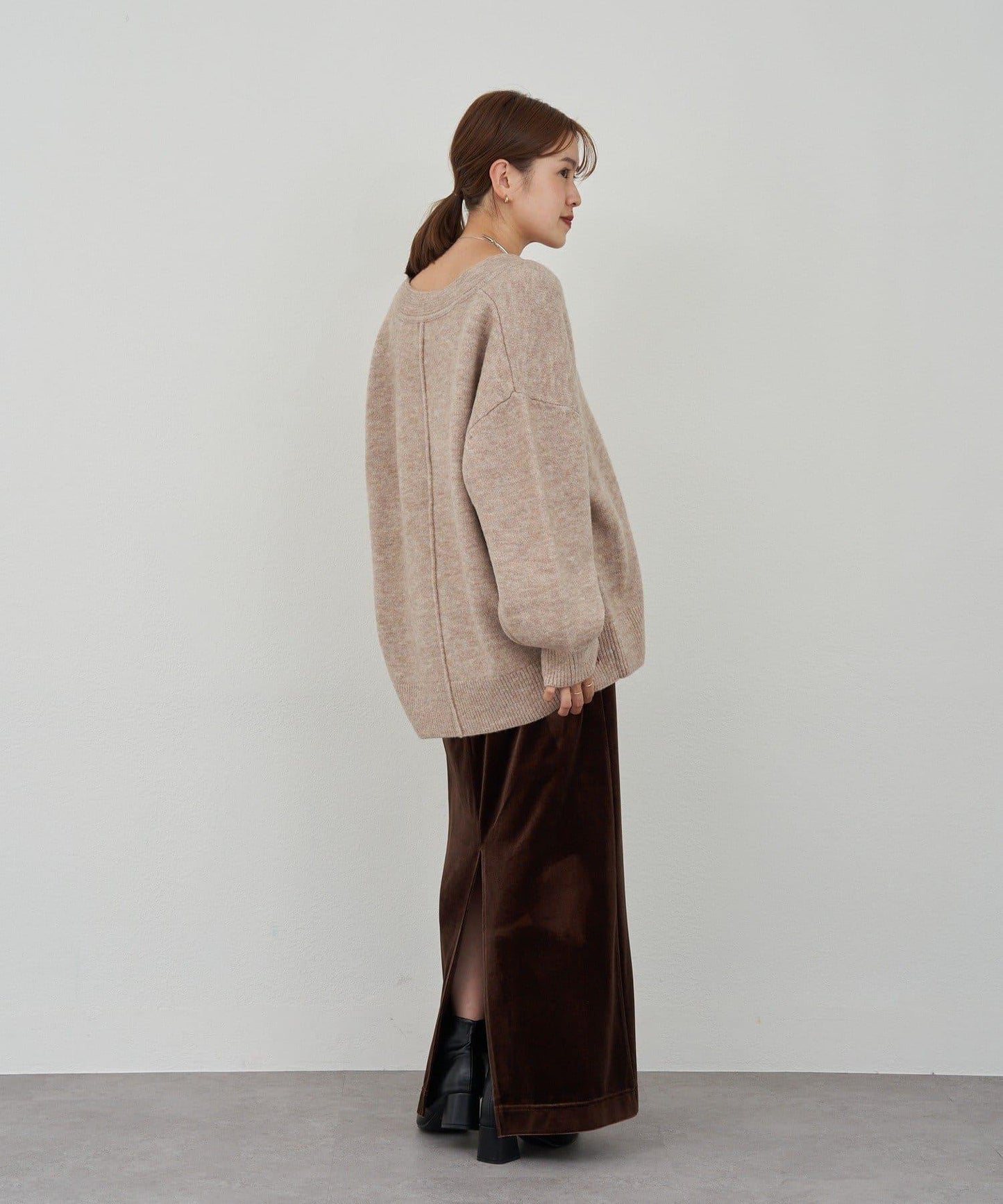 《@kanako_iki聯名配色》波浪領針織衫